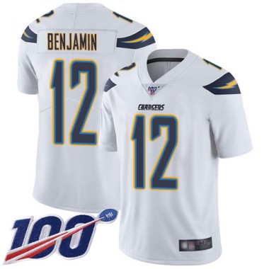 Los Angeles Chargers NFL Football Travis Benjamin White Jersey Youth Limited #12 Road 100th Season Vapor Untouchable